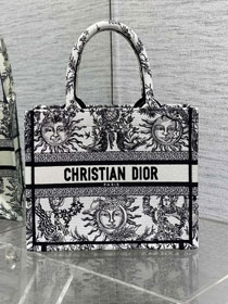 Dior original cotton small book tote bag M1265 black