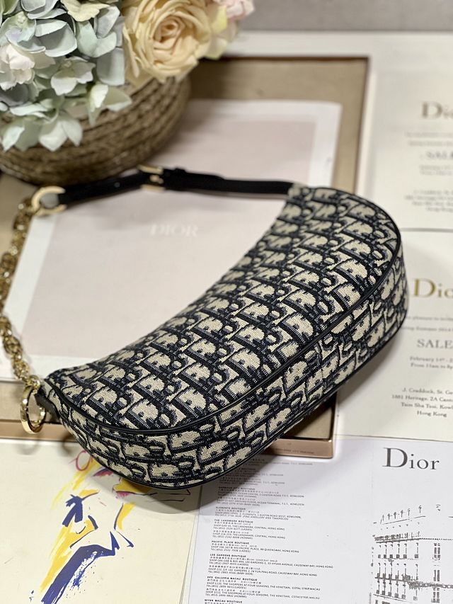 Dior original cotton lounge chain bag M9080 blue