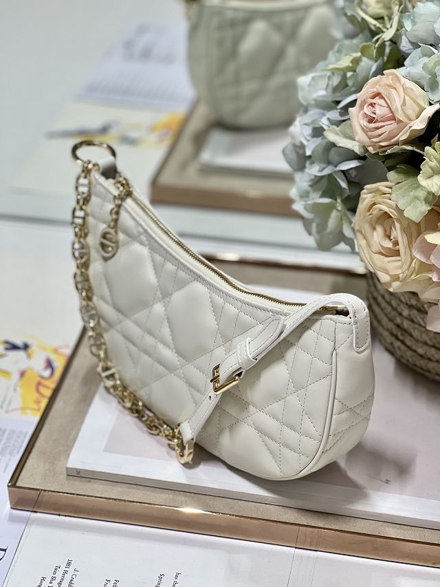 Dior original lambskin lounge chain bag M9080 white