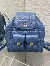 Dior original lambskin medium caro backpack M6301 blue