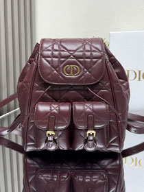 Dior original lambskin medium caro backpack M6301 bordeaux