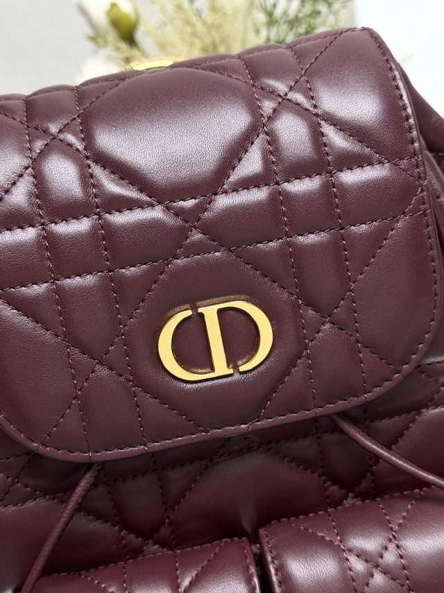 Dior original lambskin medium caro backpack M6301 bordeaux