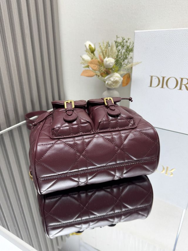 Dior original lambskin medium caro backpack M6301 bordeaux