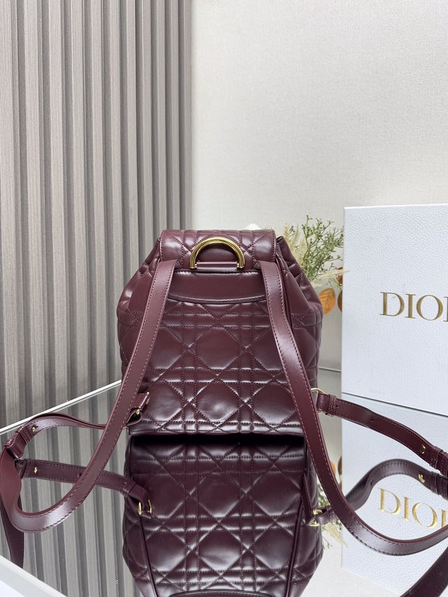 Dior original lambskin medium caro backpack M6301 bordeaux