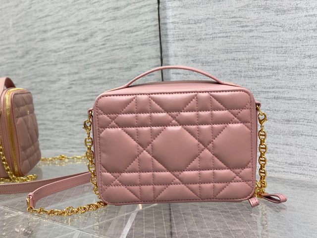 Dior original lambskin mini vanity case S9039 pink