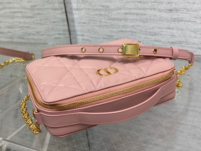 Dior original lambskin mini vanity case S9039 pink