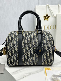 Dior original cotton groove 25 bag M1365 blue