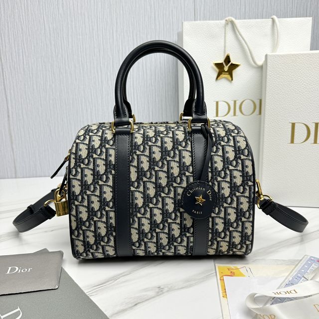 Dior original cotton groove 25 bag M1365 blue