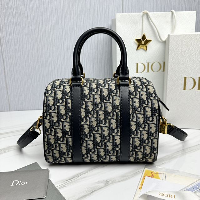 Dior original cotton groove 25 bag M1365 blue