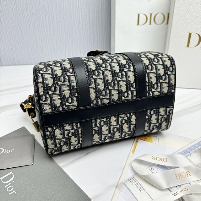 Dior original cotton groove 25 bag M1365 blue