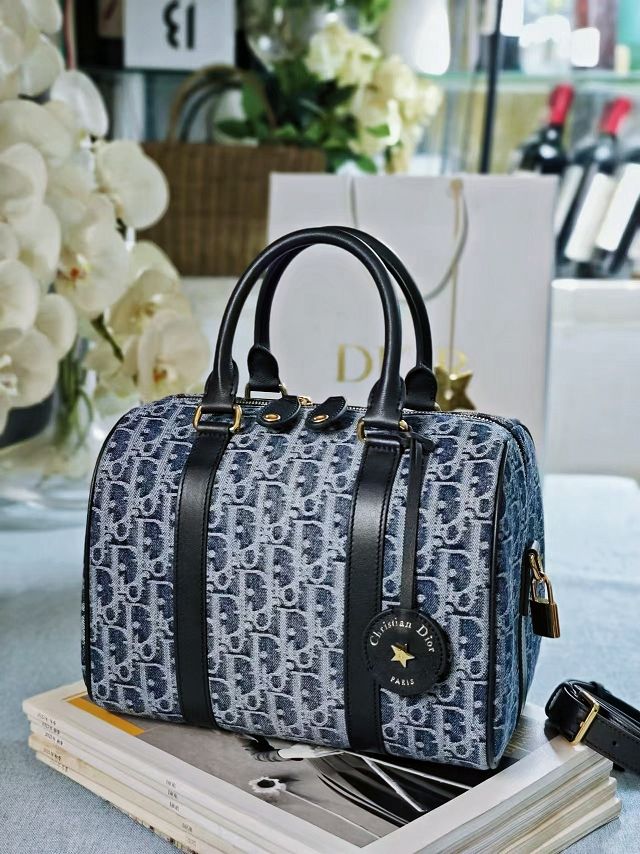 Dior original denim groove 25 bag M1365 blue