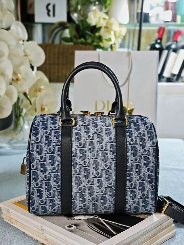 Dior original denim groove 25 bag M1365 blue