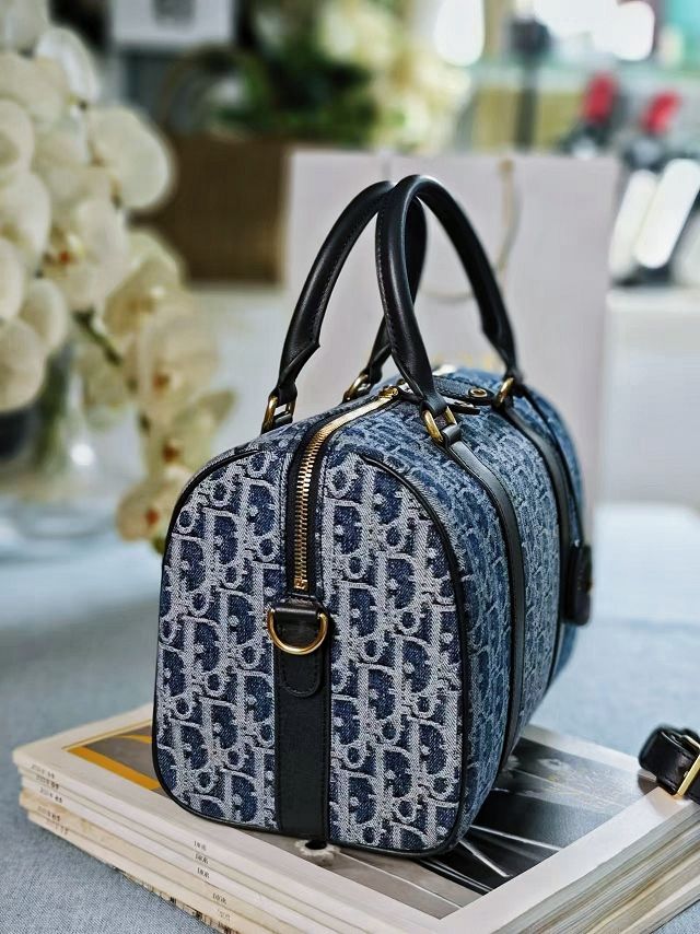 Dior original denim groove 25 bag M1365 blue