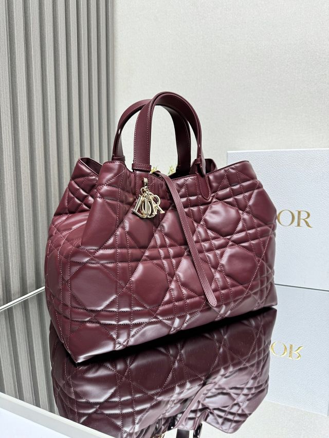 Dior original calfskin large toujours bag M2820 bordeaux