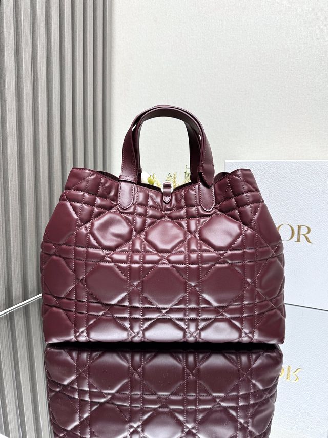 Dior original calfskin large toujours bag M2820 bordeaux