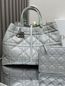 Dior original calfskin large toujours bag M2820 cloud grey