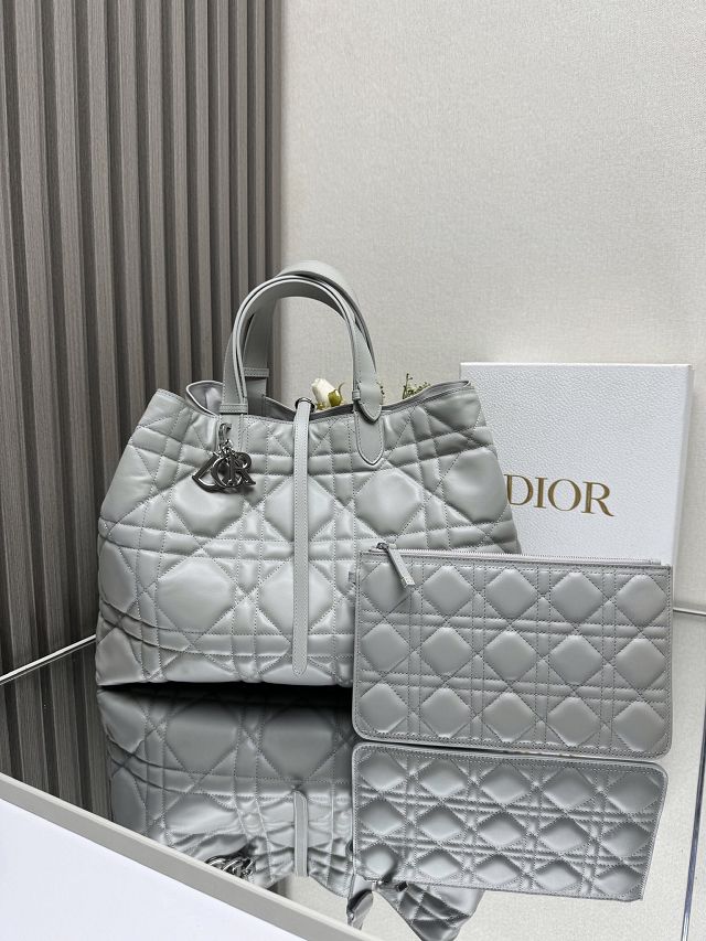 Dior original calfskin large toujours bag M2820 cloud grey