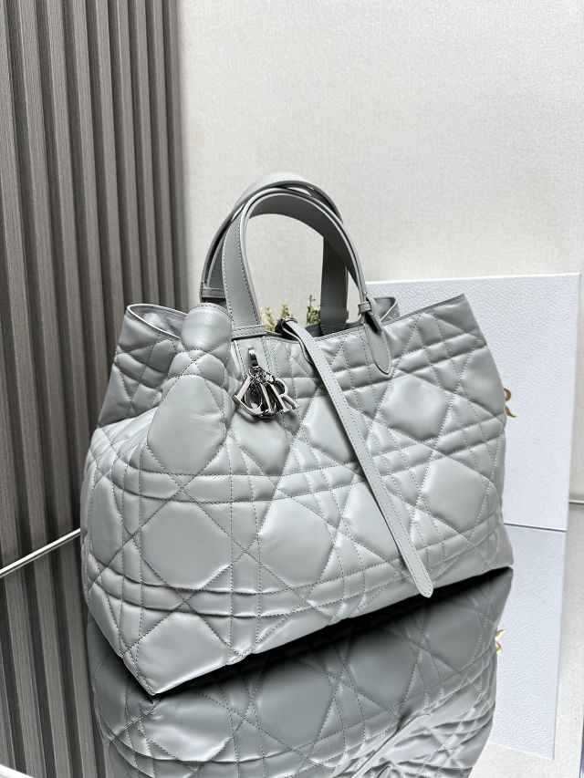 Dior original calfskin large toujours bag M2820 cloud grey