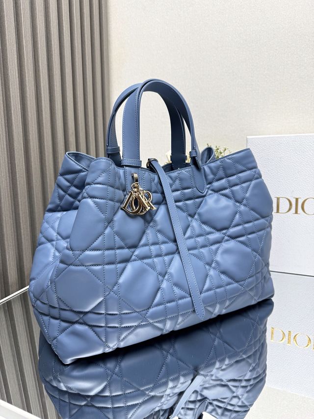 Dior original calfskin large toujours bag M2820 denim blue