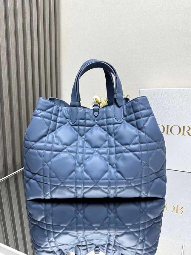 Dior original calfskin large toujours bag M2820 denim blue