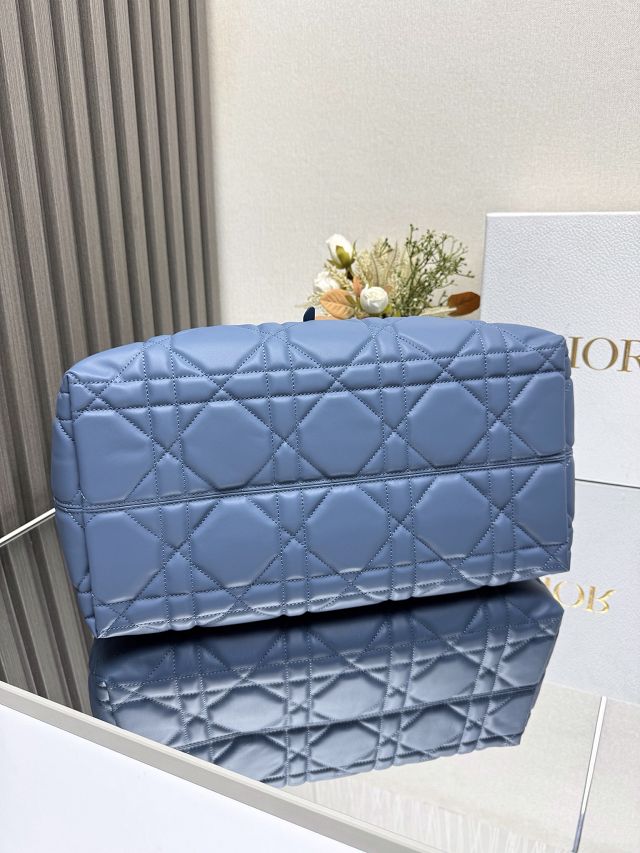 Dior original calfskin large toujours bag M2820 denim blue