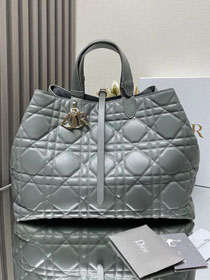 Dior original calfskin large toujours bag M2820 stone grey