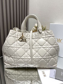 Dior original calfskin large toujours bag M2820 white