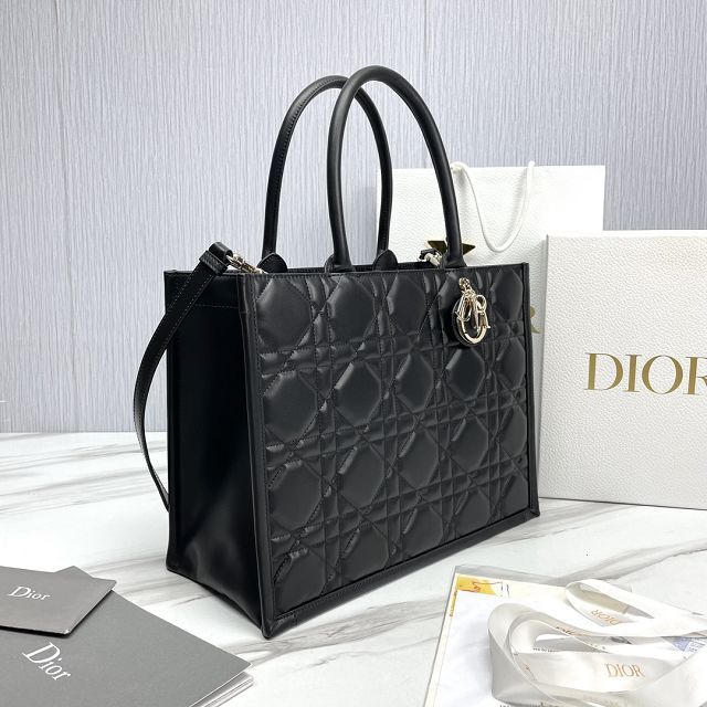 Dior original calfskin medium book tote bag M1324 black