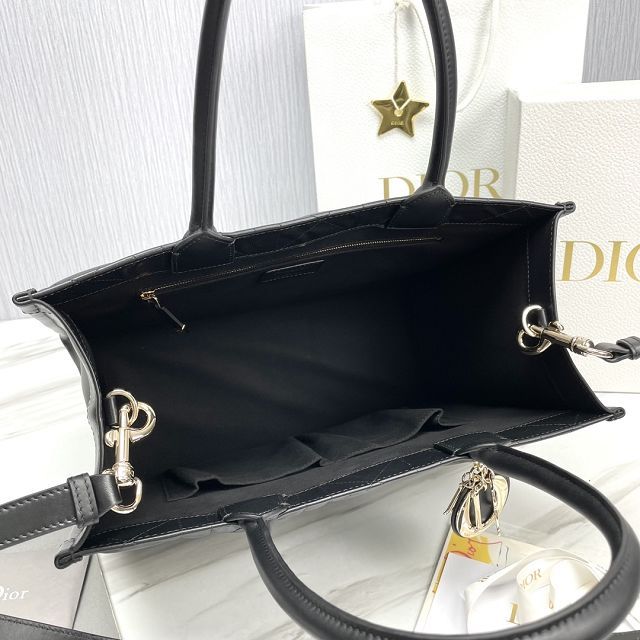 Dior original calfskin medium book tote bag M1324 black