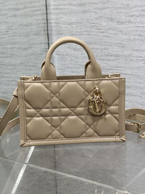 Dior original calfskin mini book tote bag S5573 beige