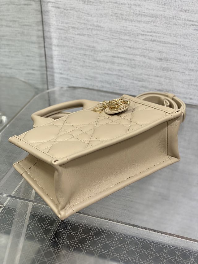 Dior original calfskin mini book tote bag S5573 beige