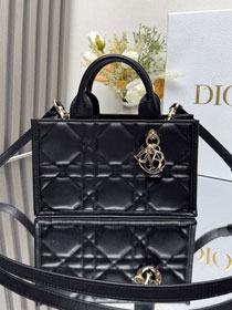 Dior original calfskin mini book tote bag S5573 black