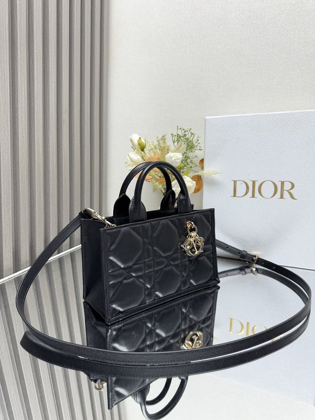 Dior original calfskin mini book tote bag S5573 black