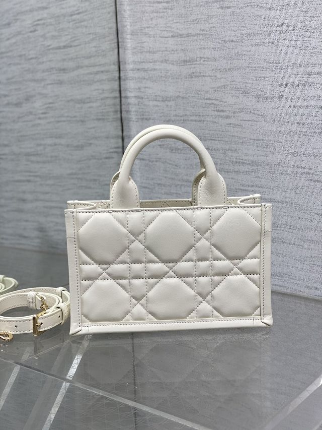 Dior original calfskin mini book tote bag S5573 white