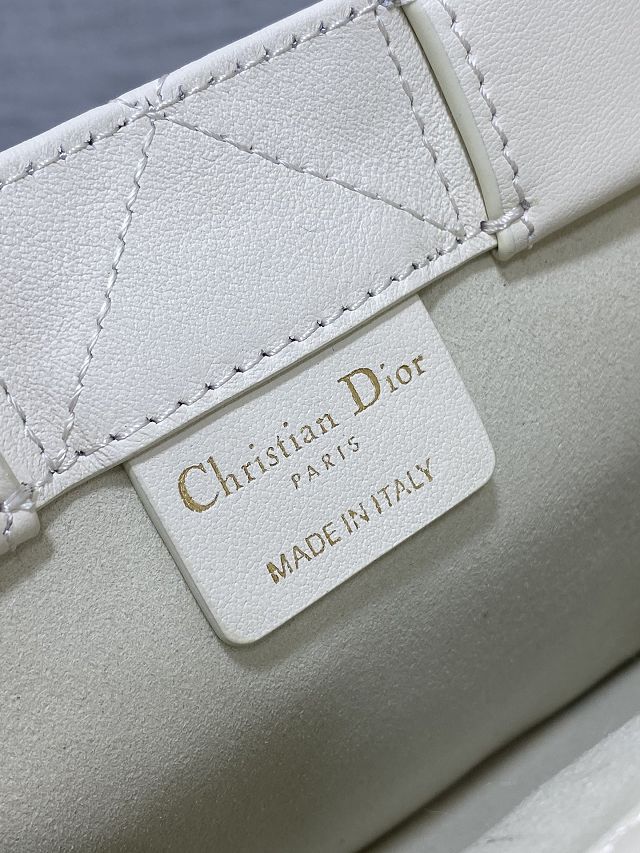 Dior original calfskin mini book tote bag S5573 white