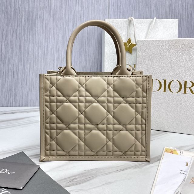 Dior original calfskin small book tote bag M1325 beige