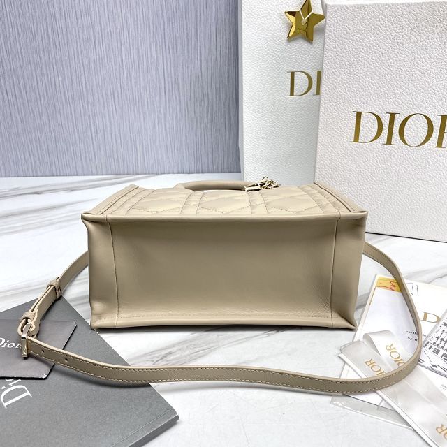 Dior original calfskin small book tote bag M1325 beige