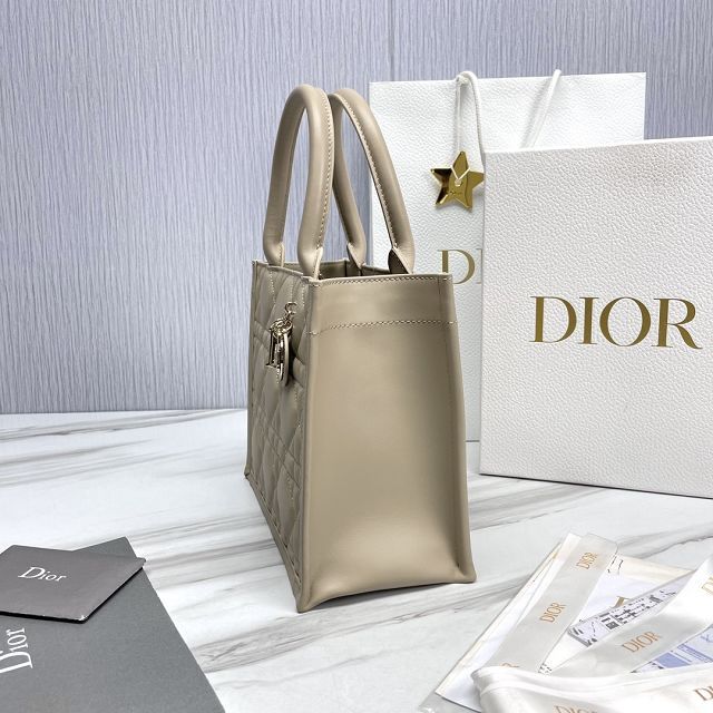 Dior original calfskin small book tote bag M1325 beige