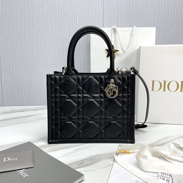 Dior original calfskin small book tote bag M1325 black