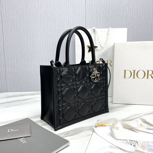 Dior original calfskin small book tote bag M1325 black