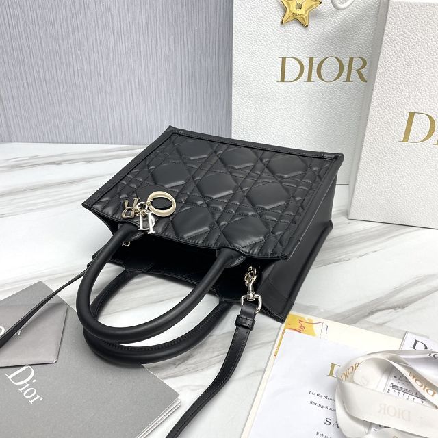 Dior original calfskin small book tote bag M1325 black