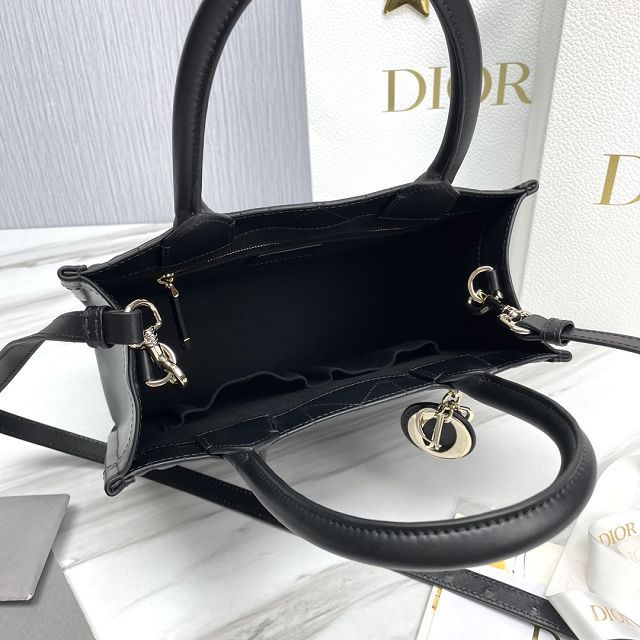 Dior original calfskin small book tote bag M1325 black