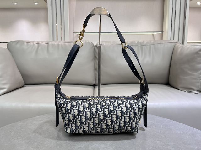 Dior original cotton small D-Journey bag M2416 blue