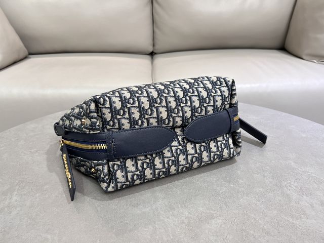 Dior original cotton small D-Journey bag M2416 blue