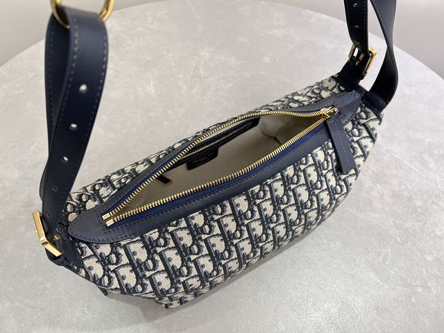 Dior original cotton small D-Journey bag M2416 blue