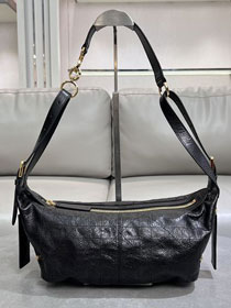 Dior original crinkled calfskin small D-Journey bag M2416 black