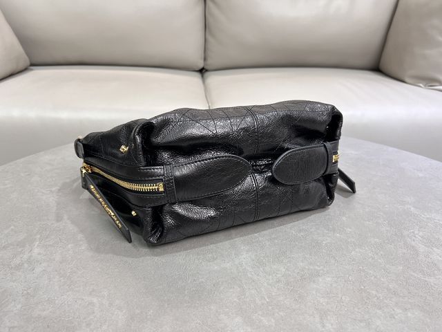 Dior original crinkled calfskin small D-Journey bag M2416 black