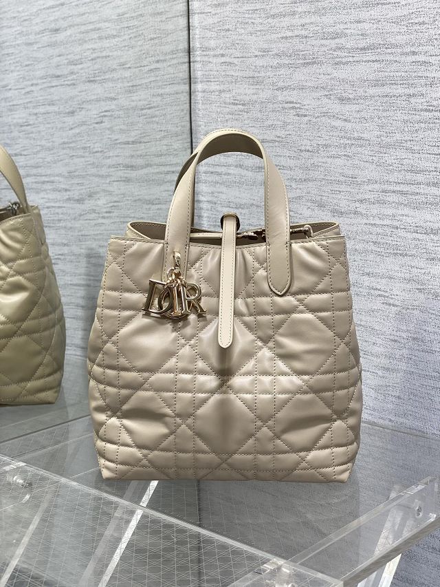 Dior original calfskin medium toujours bag M2821 beige