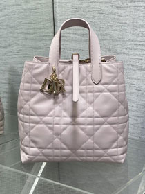 Dior original calfskin medium toujours bag M2821 light pink