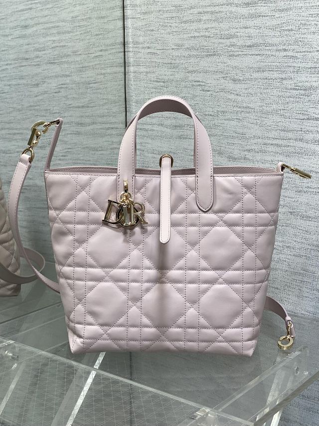 Dior original calfskin medium toujours bag M2821 light pink